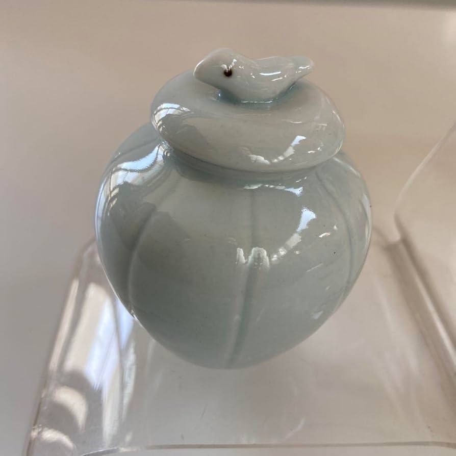 蔵出し！【茶道具】【朴仁源先生作白磁阿古侘茶入】
