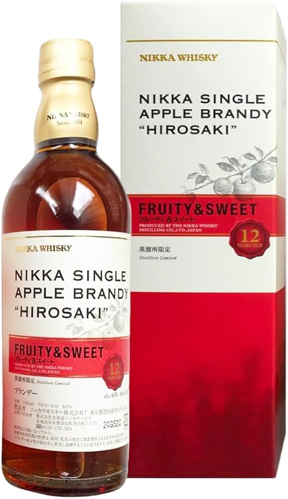 Amazon.co.jp: Nikka Single Apple Brandy Hirosaki 12 Years 40% 500