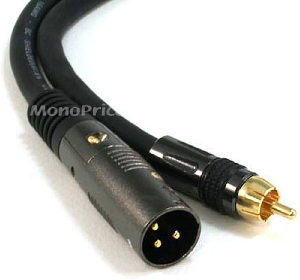Amazon.com: Monoprice XLR Male to RCA Male Cable - 6 Feet - Black