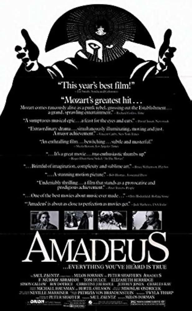 巨大ポスター「アマデウス 」US版 1984年初公開 ロール状態 片面印刷