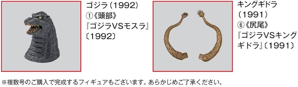 東宝怪獣コレクション 第41号(ゴジラ（1992）1/キングギドラ（1991）6