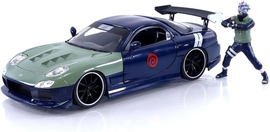 Amazon.com: Jada Naruto 1:24 1995 Mazda RX-7 Die-Cast Car & 2.75
