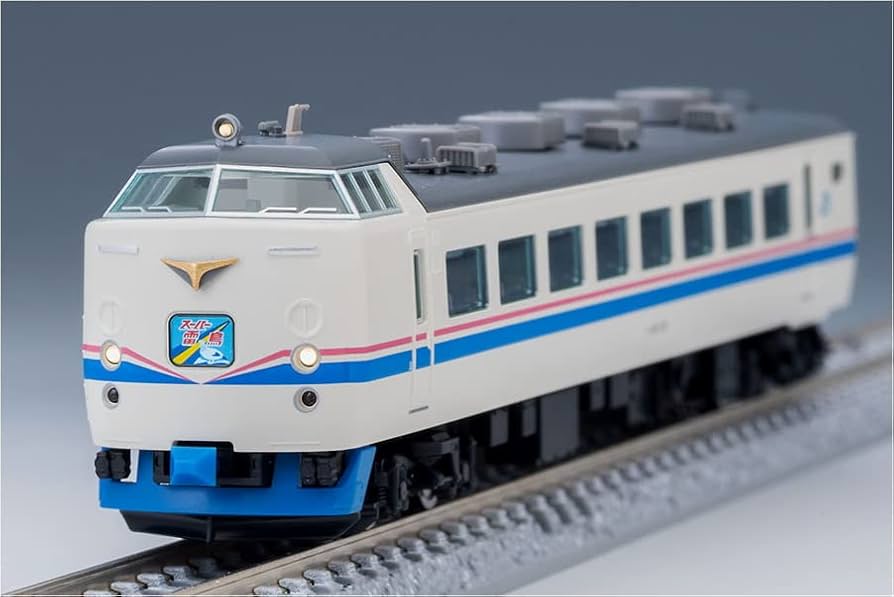 485系 貫通タイプ 鉄道模型 7両編成 ケース、車両新品 485系 貫通