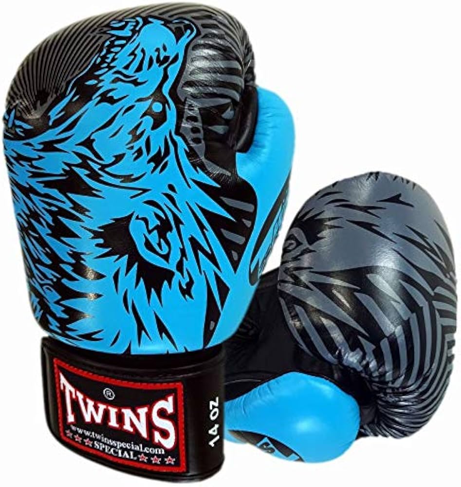 Amazon.co.jp: Twins ボクシンググローブ 本革製 ウルフ Light Blue 10