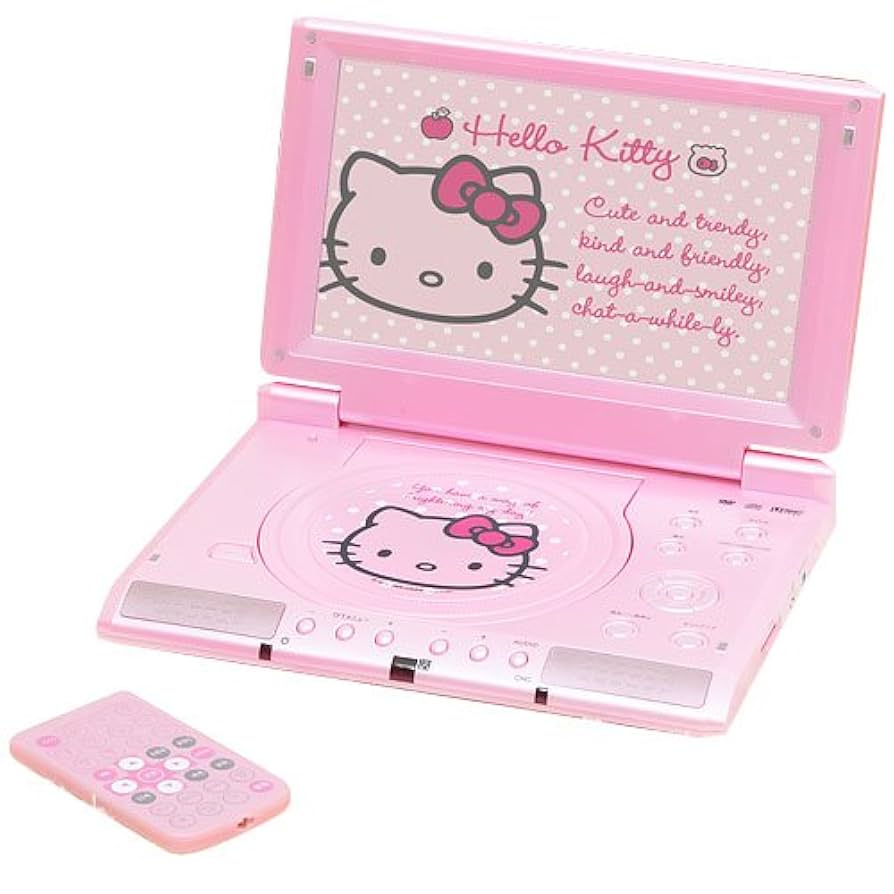 美品 限定 ハローキティーフェイス型DVDプレーヤー サンリオ正規品