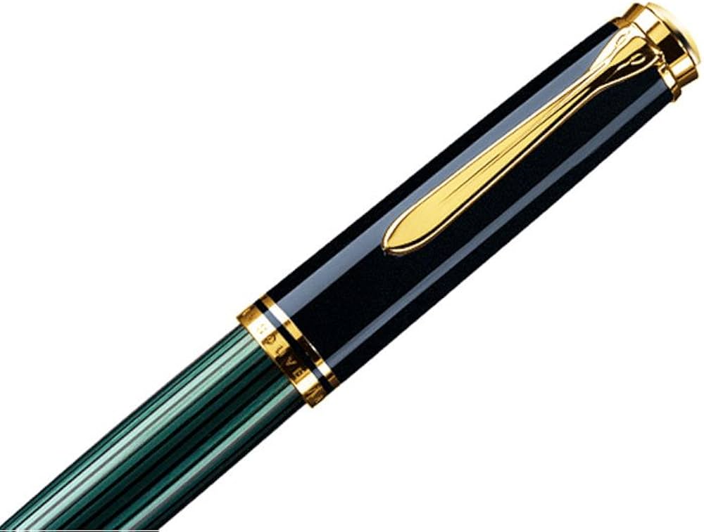 Amazon.co.jp: ペリカン スーベレーン M600万年筆緑縞 M 中字 M600 - F