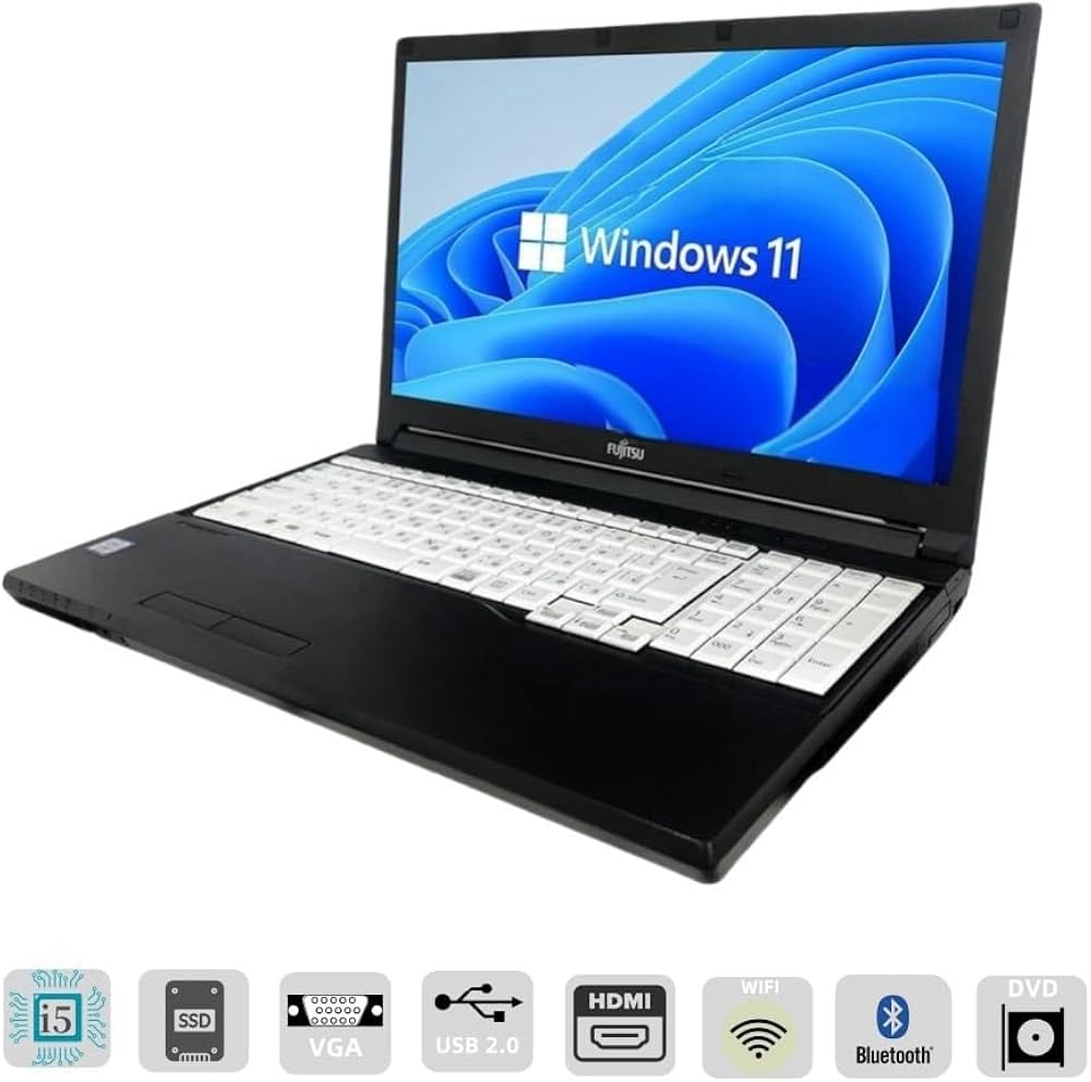 SSD Win11 即使用可ノートPC DVD再生可 富士通(E2156) ノートパソコン