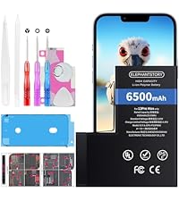 Amazon | ElephantStory For iPhone 13 pro max バッテリー 6500mAh 大