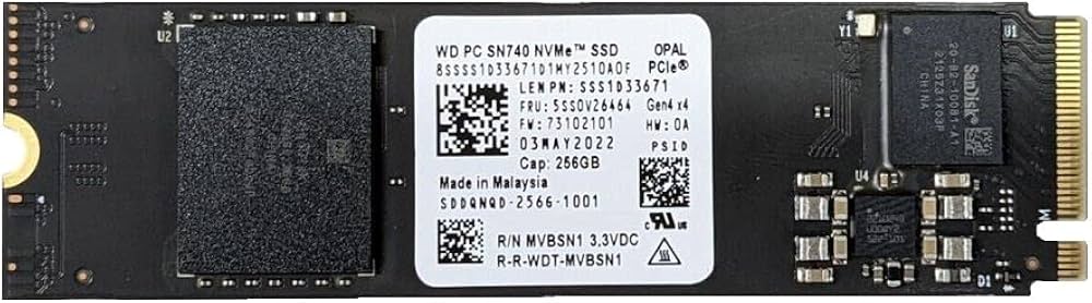 WD SN740 NVMe 256GB M.2 SSD 4枚【使用時間短め】 Amazon | WD SN740