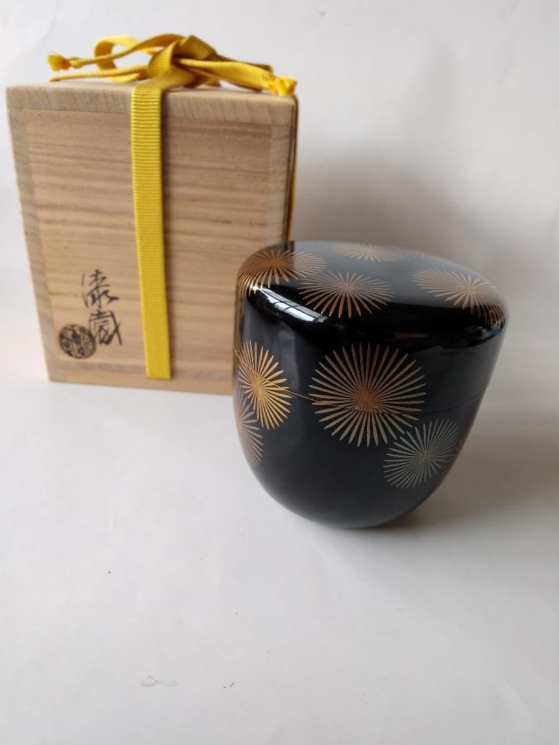 岡本漆専堂 岡本漆園 作 唐松 棗 共箱 漆器 漆芸 抹茶