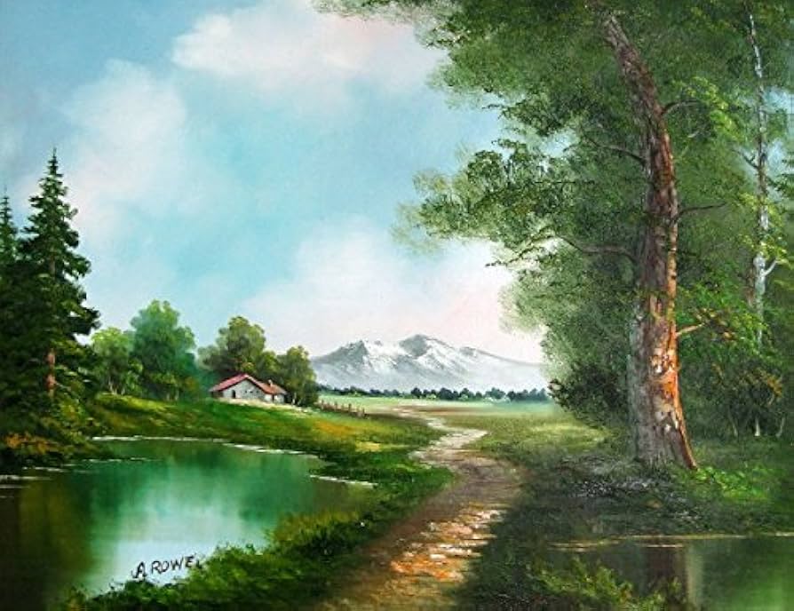 油絵 絵画【森の風景】 Amazon.co.jp: JOSUE 森の風景 絵画 樹木の森