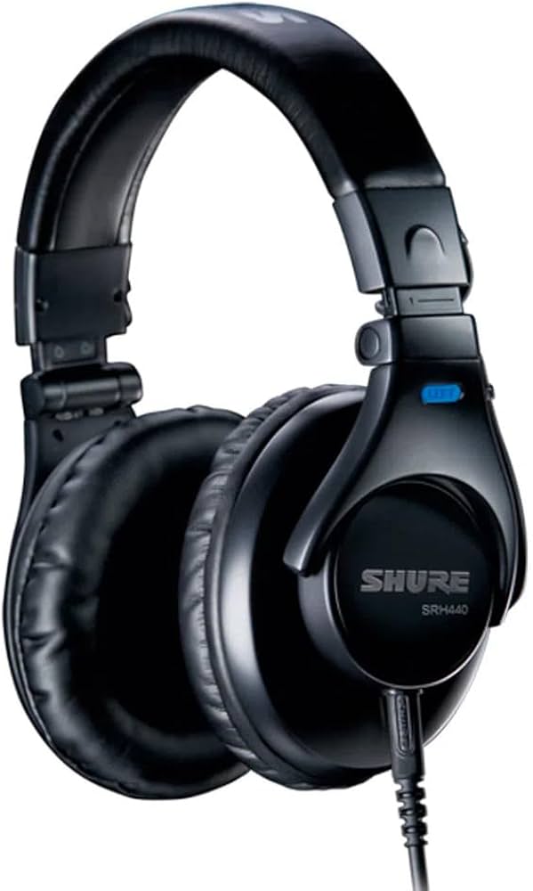 Shure SRH440 Professional Studio Headphones, Enhanced Frequency