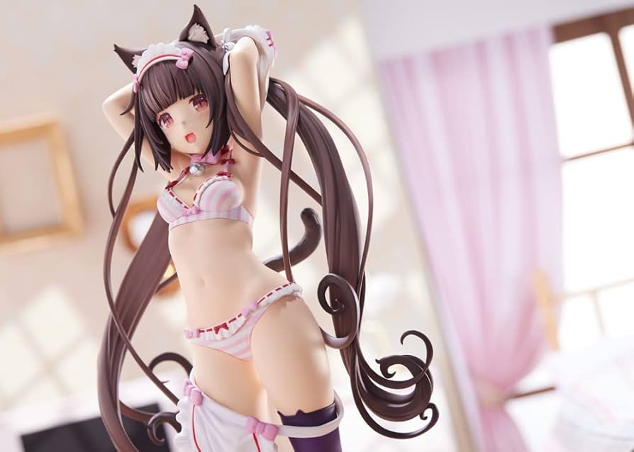 Amazon | PLUM ネコぱら ショコラ ~着替えのひと時~ 1/7スケール PVC製