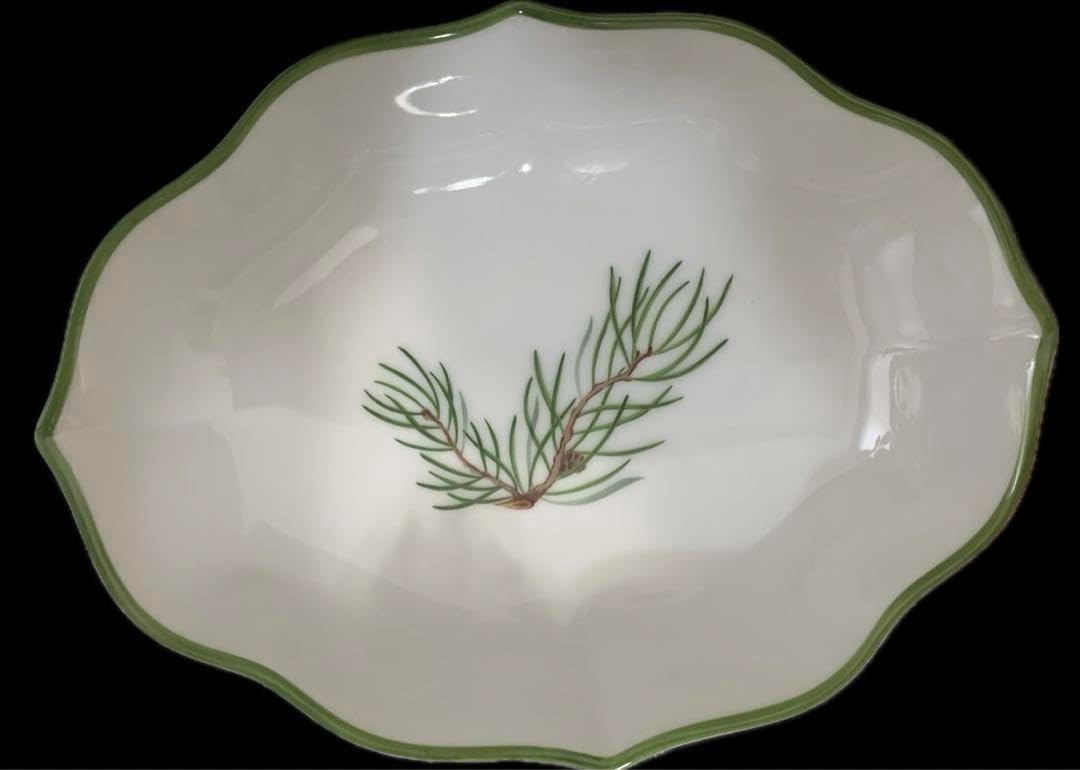 アウガルテン AUGARTEN モミの枝 プレート 2客 ハンドペイント 希少品