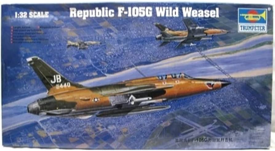 Amazon.com: Trumpeter 1/32 F105G Thunderchief Wild Weasel Aircraft