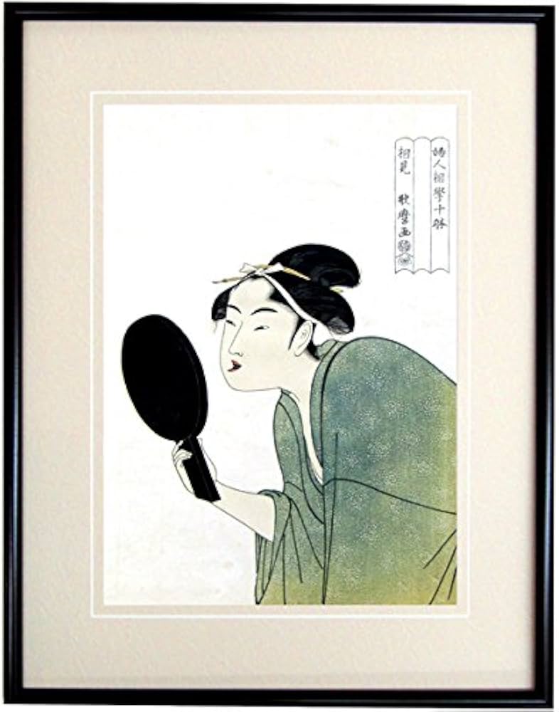 Amazon.co.jp: 喜多川歌麿『婦人相学十躰 面白き相』木版画 浮世絵