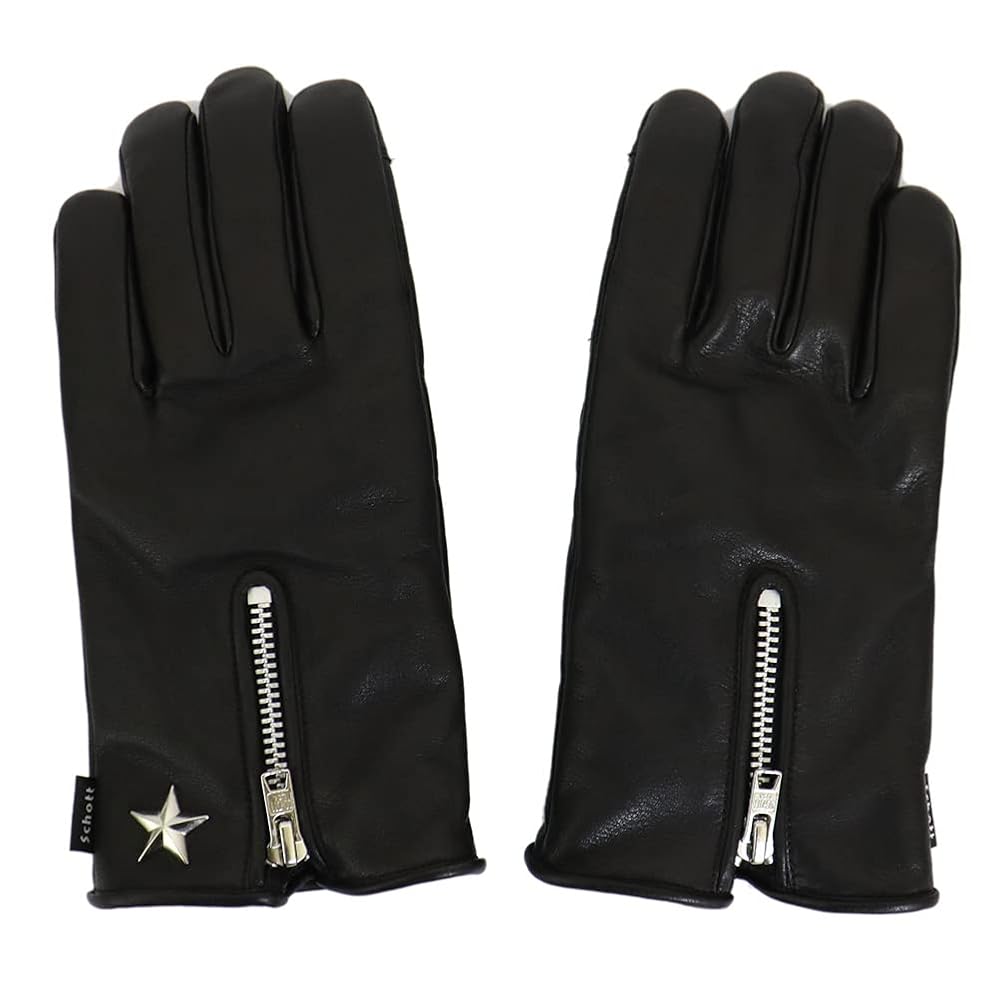 Schott WINTER LEATHER GLOVE BLACK SCHOTT N.Y.C 1980s Men Winter