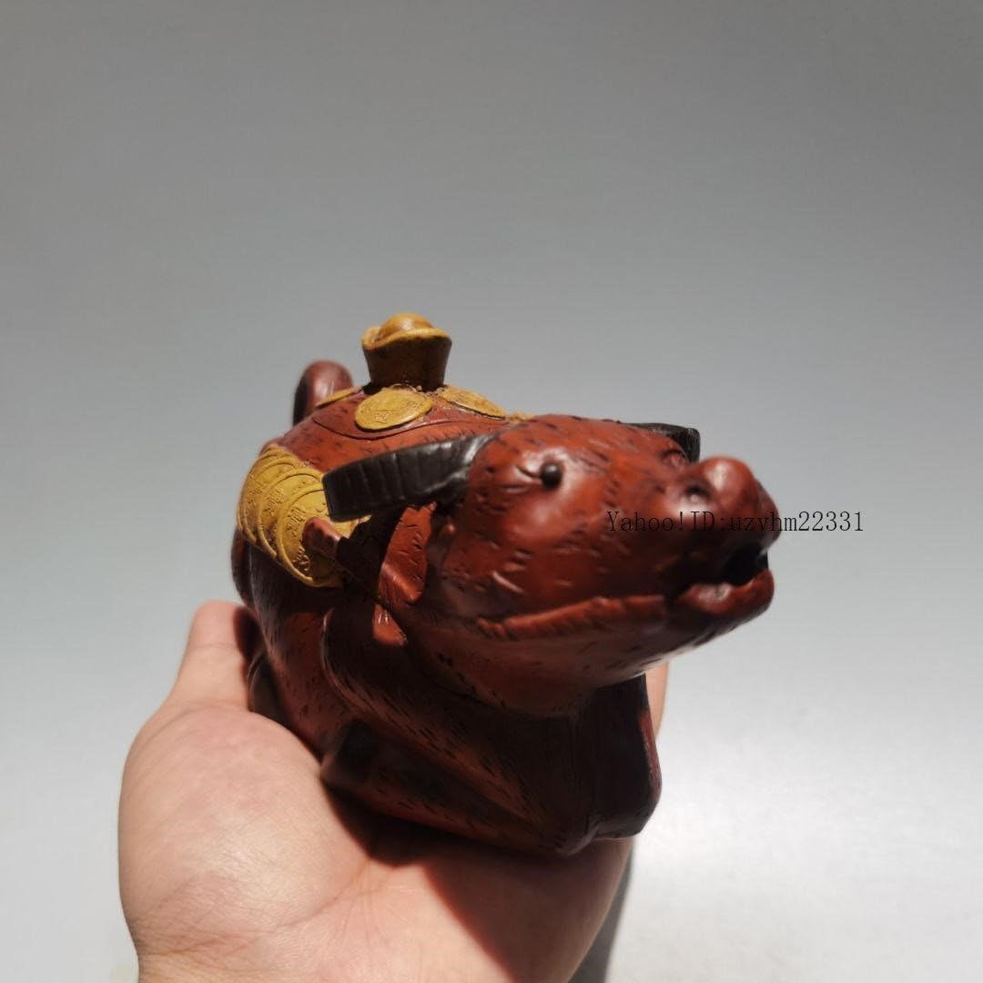 新品『中国茶器・招財進宝壺・こげ茶色』中国茶文化・茶道 中国茶器