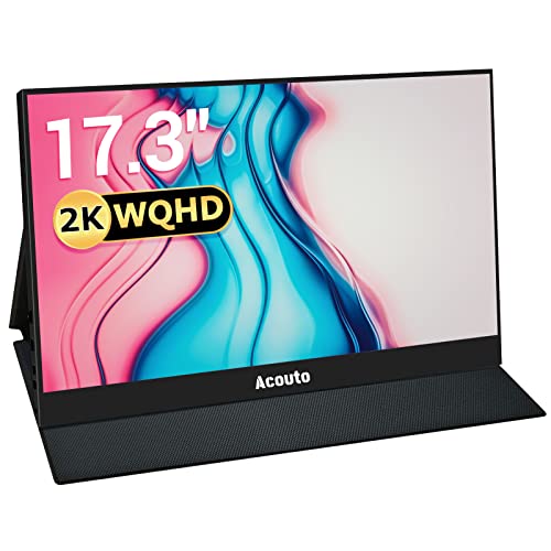 Amazon.co.jp: Acouto モバイルモニター 2K 17.3インチ 狭額縁 高輝度