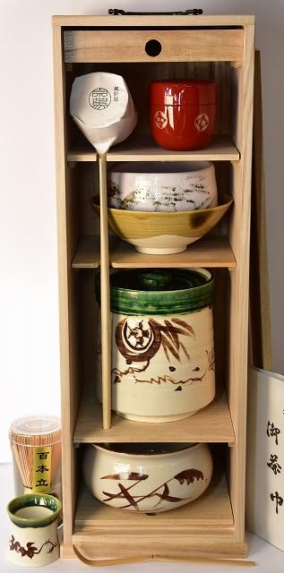 即決☆茶器箱 短冊 女桑 一式/揃い☆茶箱 茶道具 栗山園オンライン