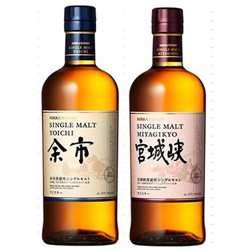 Amazon.co.jp: シングルモルト余市・宮城峡 45度 700ml 飲みくらべ