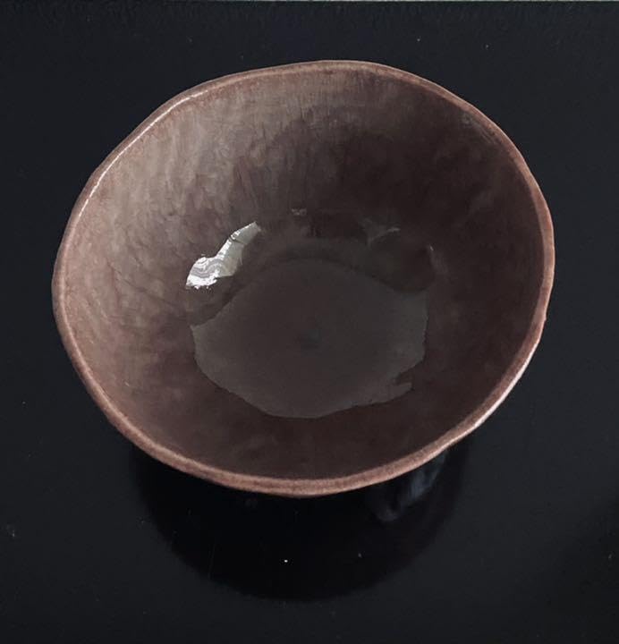 Amazon.co.jp: 藤平寧 抹茶盌 モーヴ色 茶道 茶碗 藤平伸 共箱