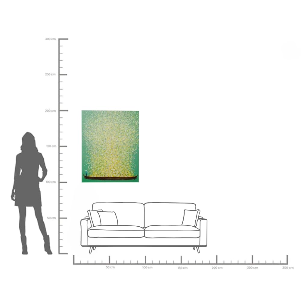 Amazon.co.jp: KARE カレ 正規品 絵画 フラワーボート グリーン