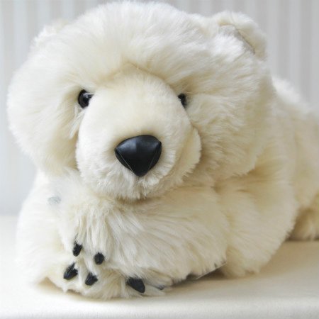 DITZ ぬいぐるみ くたくた ポーラーベア シロクマ ぬいぐるみ 寝そべり