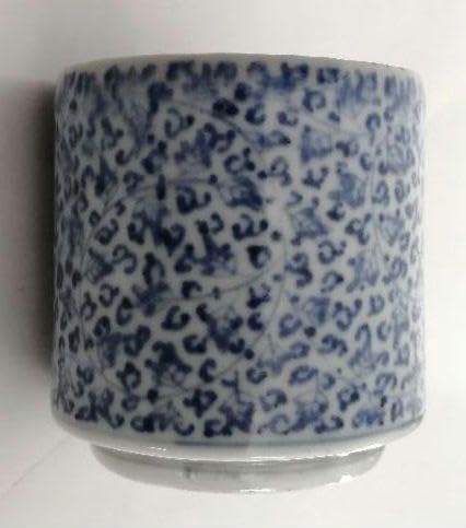 古伊万里 みじん唐草猪口 銀ホヤ付 【公式通販】