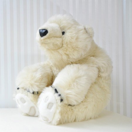 DITZ ぬいぐるみ くたくた ポーラーベア シロクマ ぬいぐるみ 寝そべり