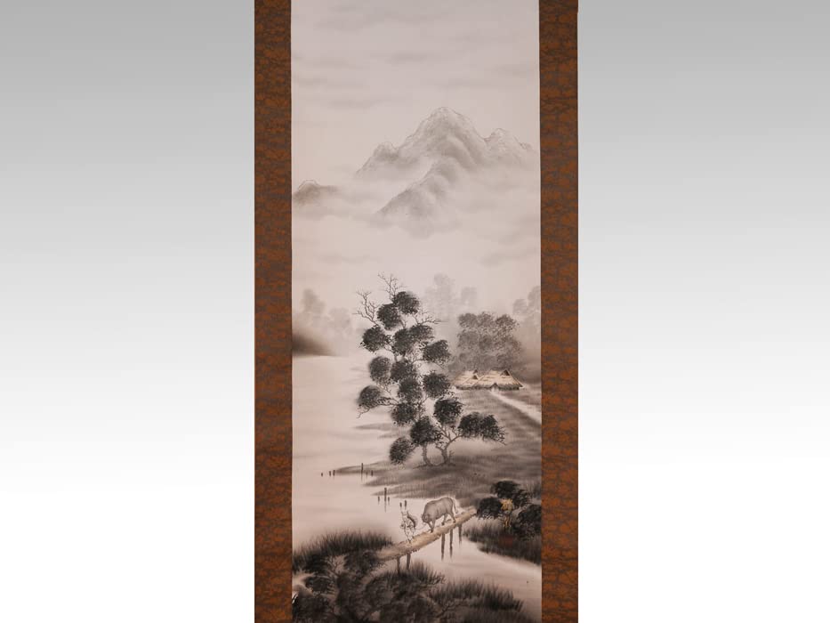 額縁 美術品 水墨画 飾り 山水絵 日本画 中国画 伝統芸術 真作 原作 アルミ