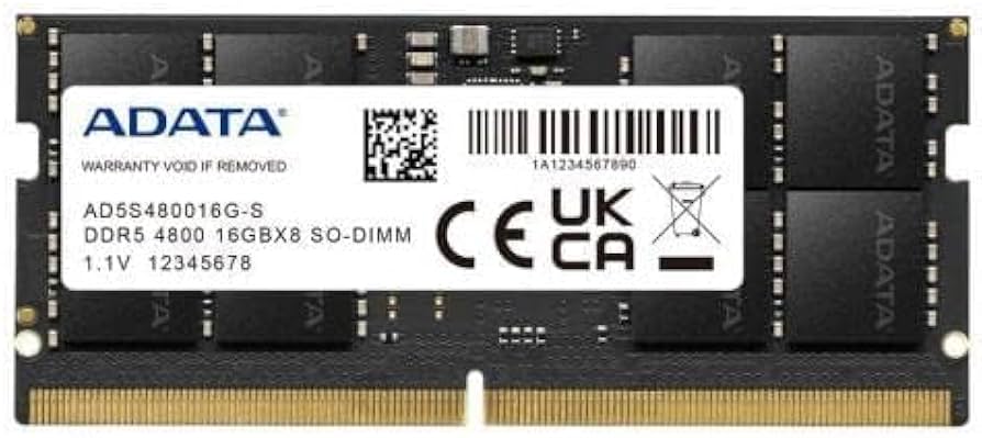 ADATA Premier 16GB (1x16GB) DDR5 4800MHz CL40 PC5-38400 262-Pin
