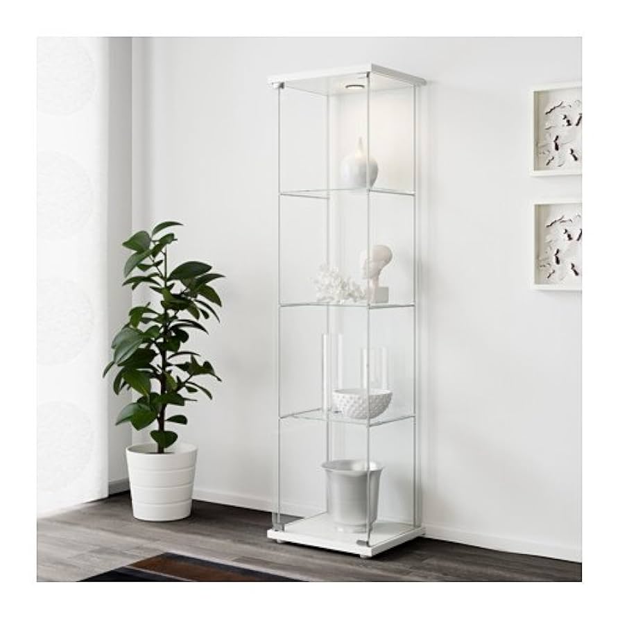 IKEA ガラスショーケース 飾り棚 DETOLF ホワイト② IKEA DETOLF