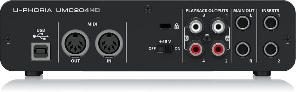 Behringer UMC204HD Audiophile 2x4, 24-Bit/192 kHz USB Audio/MIDI