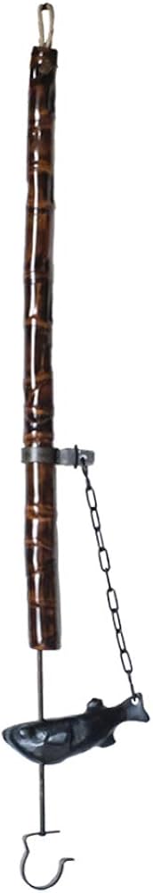 Amazon.co.jp: 囲炉裏 自在鉤 天然竹 漆塗り 小 ふぐ : ホーム＆キッチン