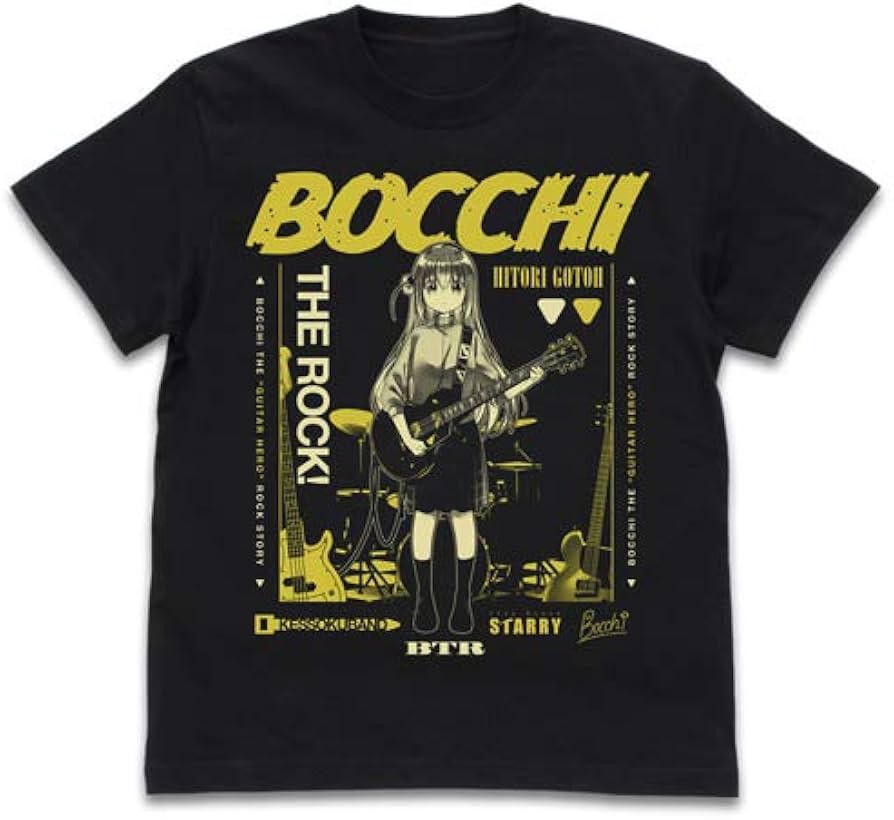 Amazon.co.jp: ○コスパ ぼっち・ざ・ろっく! Tシャツ BLACK Mサイズ