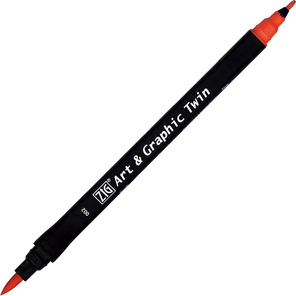 Amazon | ZIG Art and Graphic ツインチップ ブラシマーカーペン 002