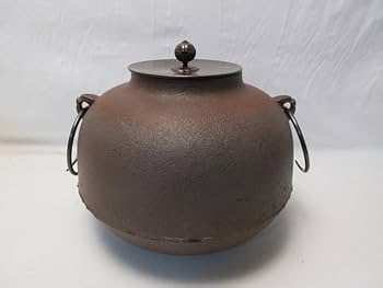 美品 茶道具 釜師 人間国宝 高橋敬典造 筒釜 釜印 栞 共箱