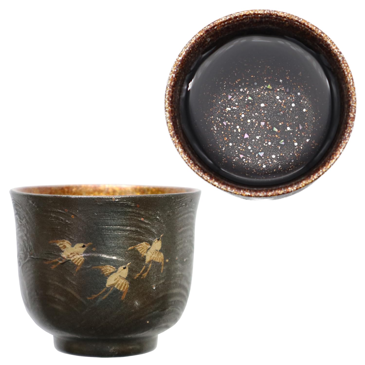 宗華 義山水指 切箔＋源氏香夕顔夏茶碗＋茶杓「庵の友」 宗華様専用 義