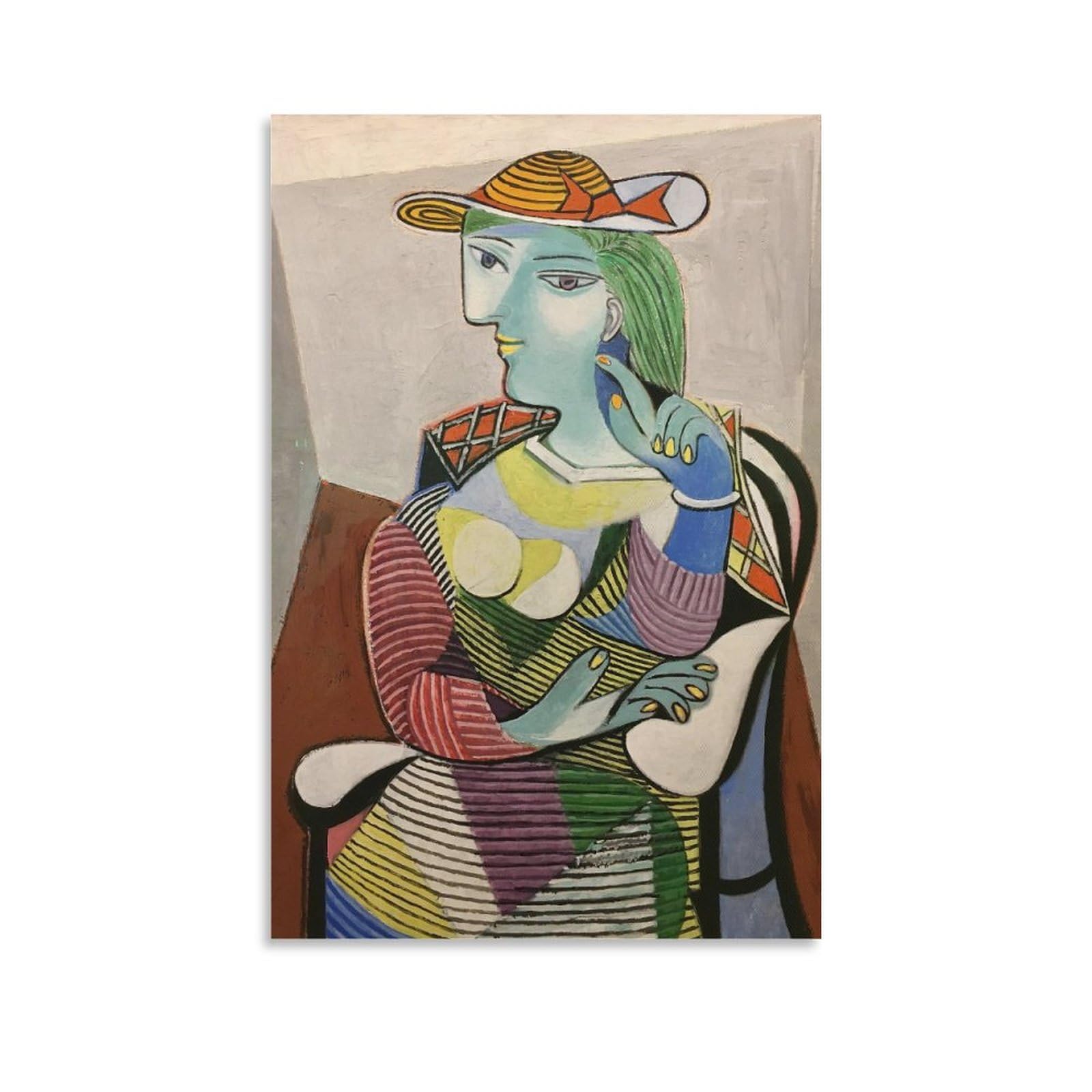 パブロ・ピカソ模写油彩画「マリー・テレーズの肖像」