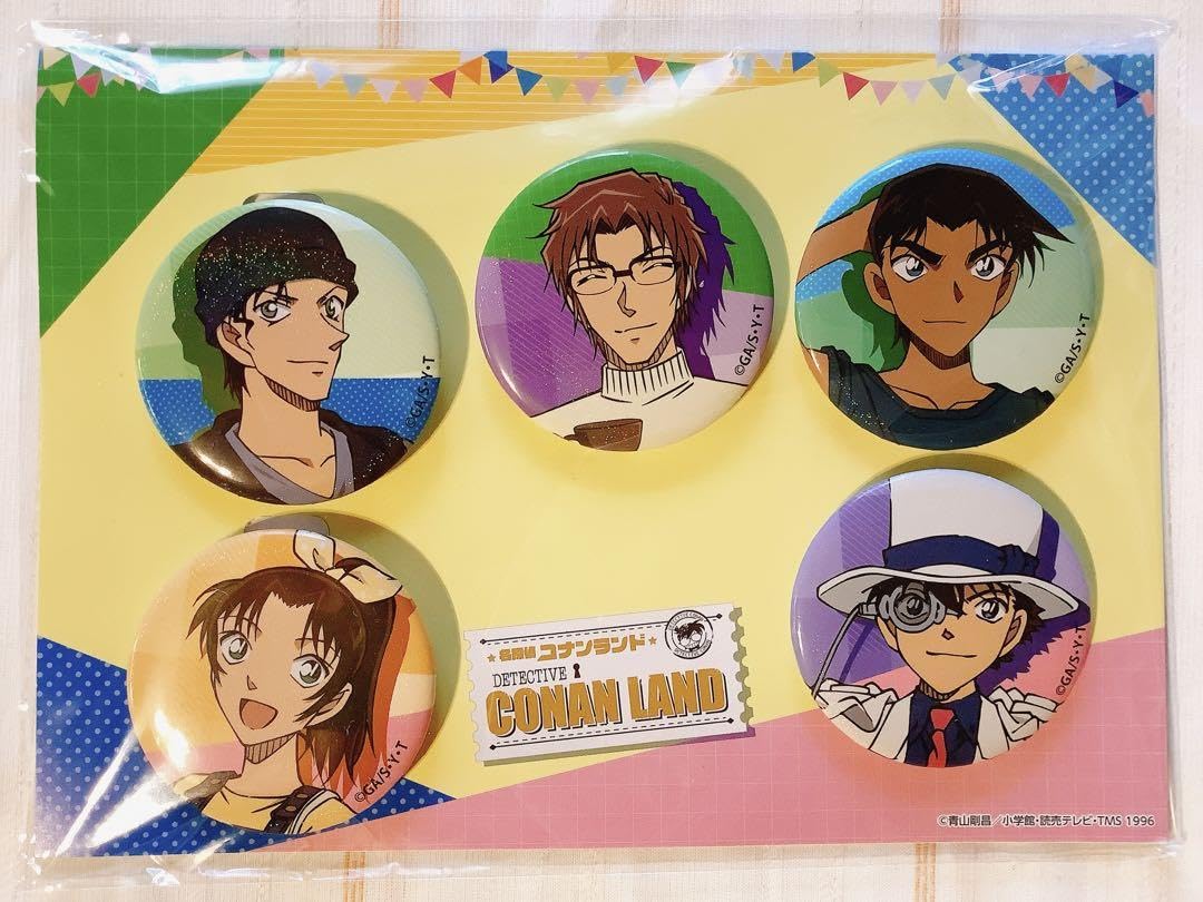 名探偵コナン 迷宮の十字路 服部平次 遠山和葉 缶バッジセット 中古