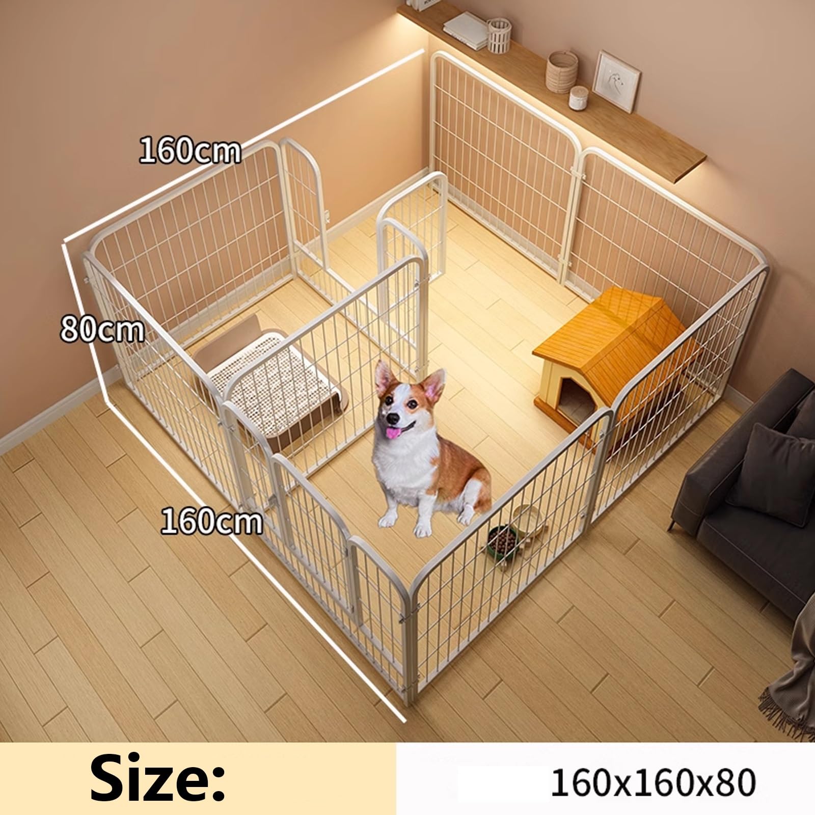 Amazon | フェンス サークル ケージ 犬 ケージ ペットゲート ペット