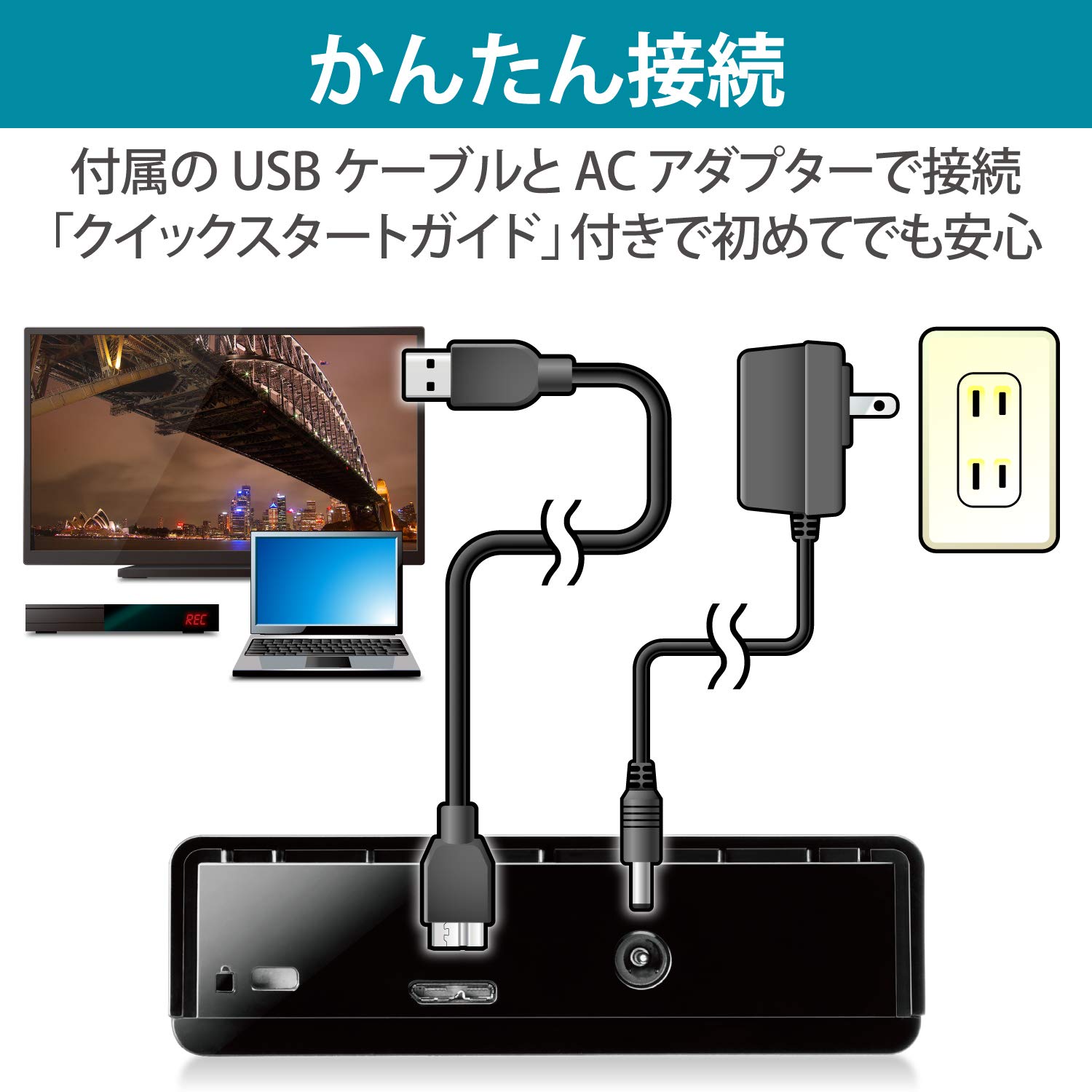 Amazon | エレコム 外付けハードディスク 6TB USB3.2(Gen1) テレビ録画