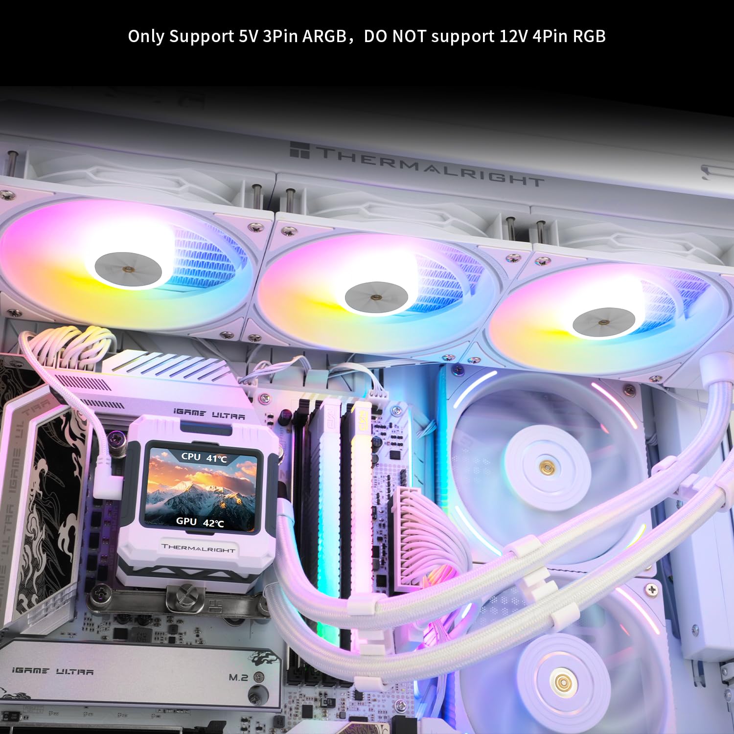 FW360 ARGB CPU水冷 2.4インチIPS画面 ホワイト【残り1個】 楽天市場