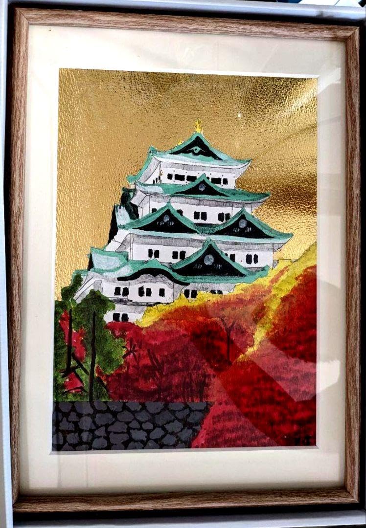 Amazon.co.jp: あり。超美名古屋城 金箔 アクリル画 N : おもちゃ