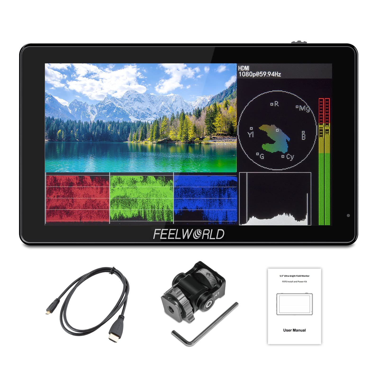 Amazon | FEELWORLD LUT5 5.5インチ超高輝度 3000nitタッチスクリーン