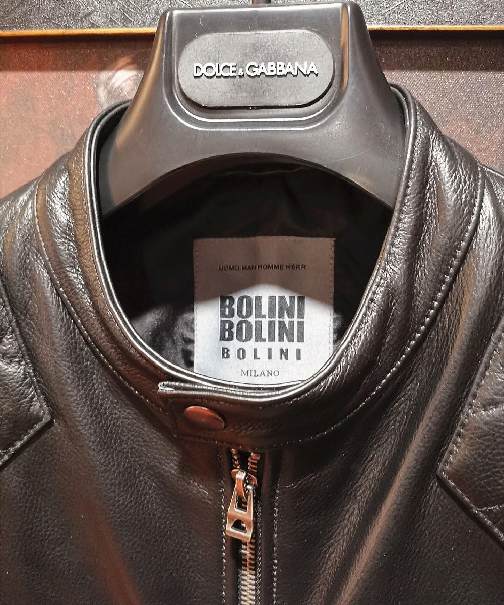 イタリア BOLINIブラックライン レザージャケット・本格ライダース 48/L