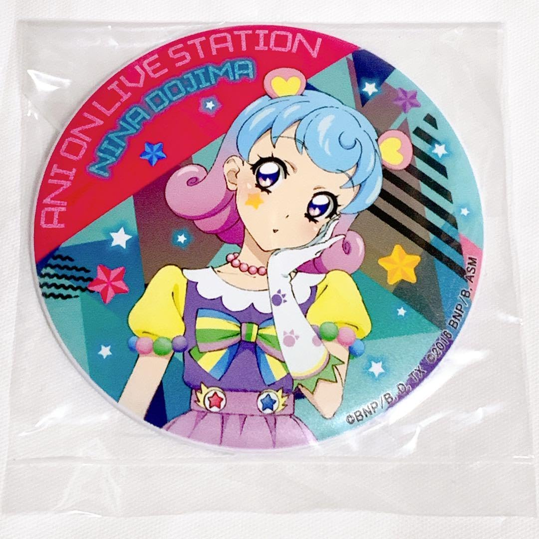 アイカツ! アニon マグネット付きバッジ 75mmサイズ 白樺りさ アイカツ