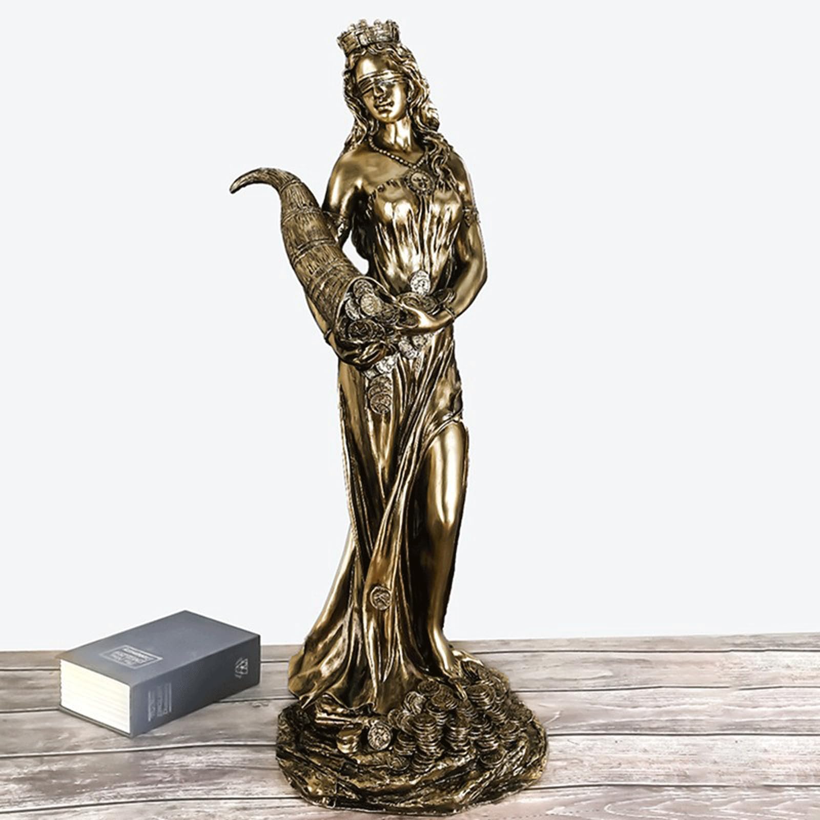 女神像，真鍮製，工藝美術品，高63cm，重9000克。 【公式通販】