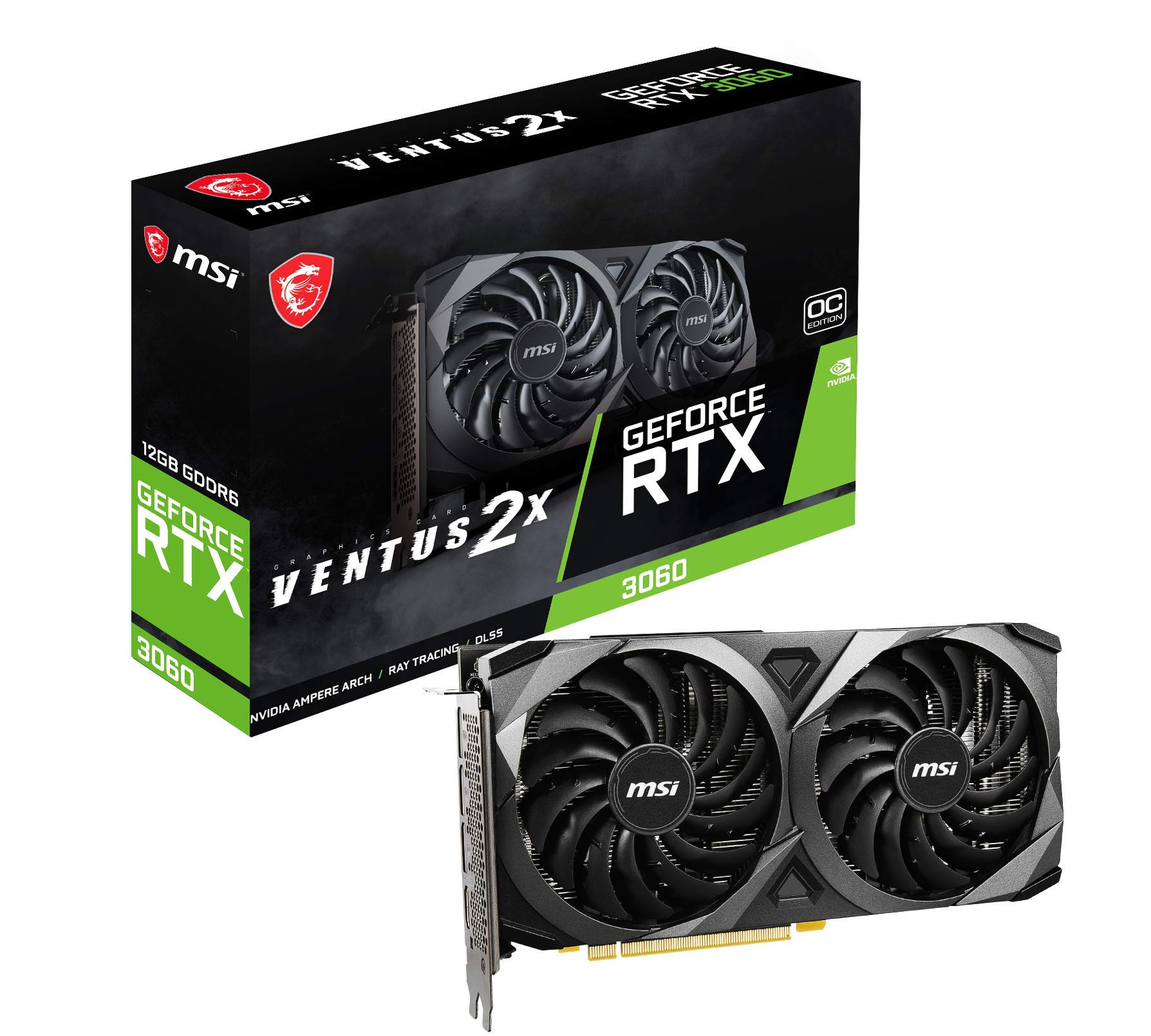 Amazon.com: MSI GeForce RTX 3060 Ventus 2X 12G OC, Gaming Graphics